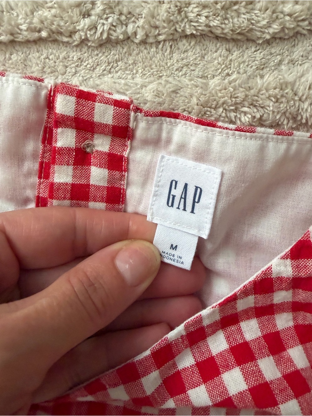 GAP Red Gingham Two-Piece Skirt Set - Picture 2 of 2